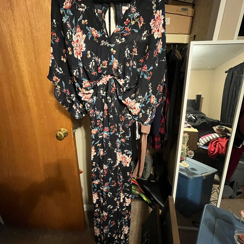 Floral Black Maxi Dress